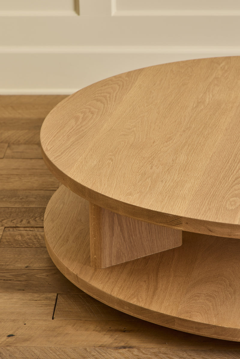 Round Shelf Coffee Table, 48"