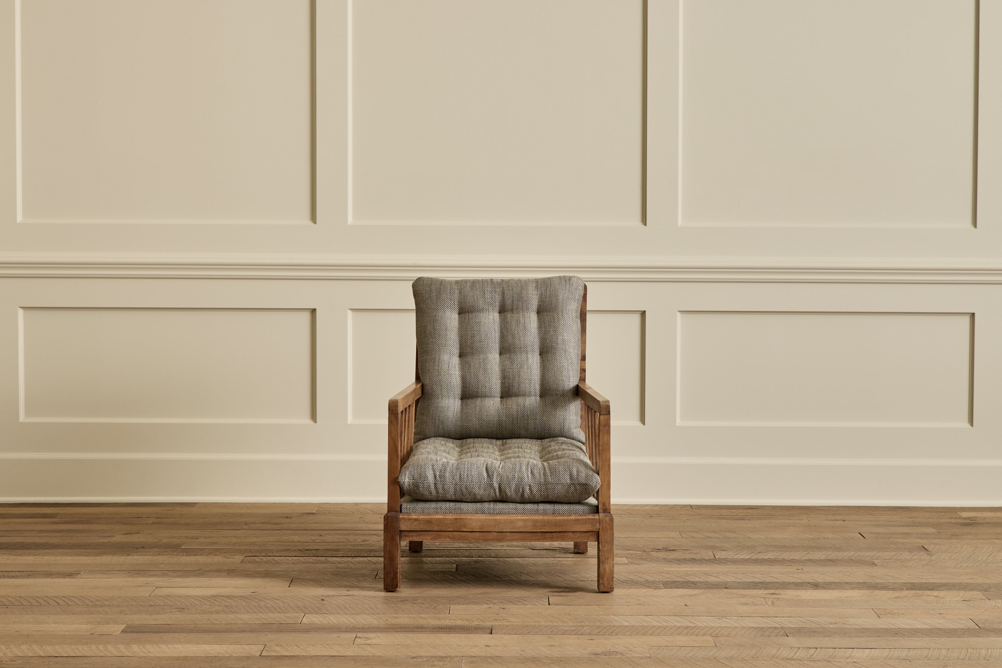 Pair of French Wood Arm Chairs