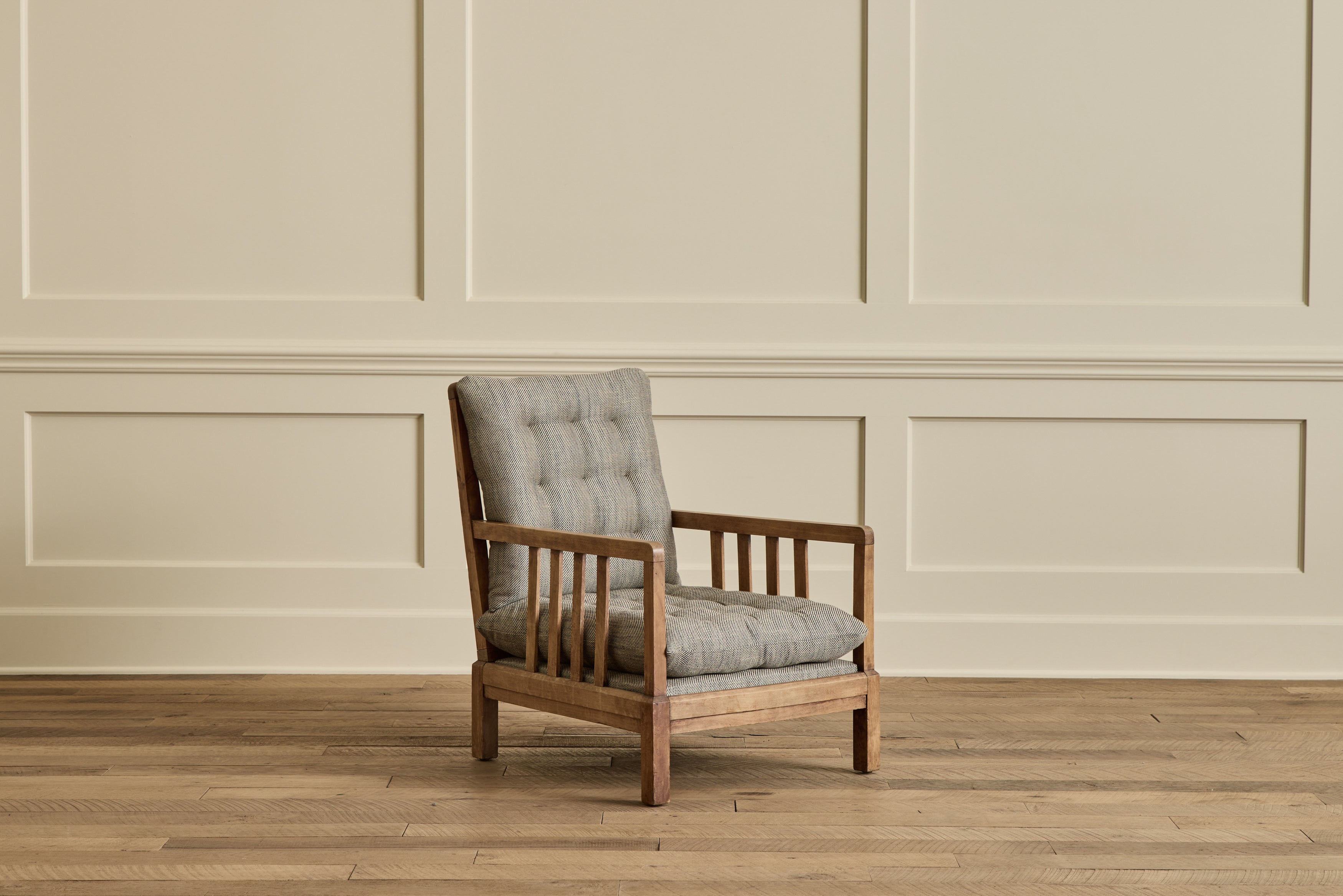 Pair of French Wood Arm Chairs