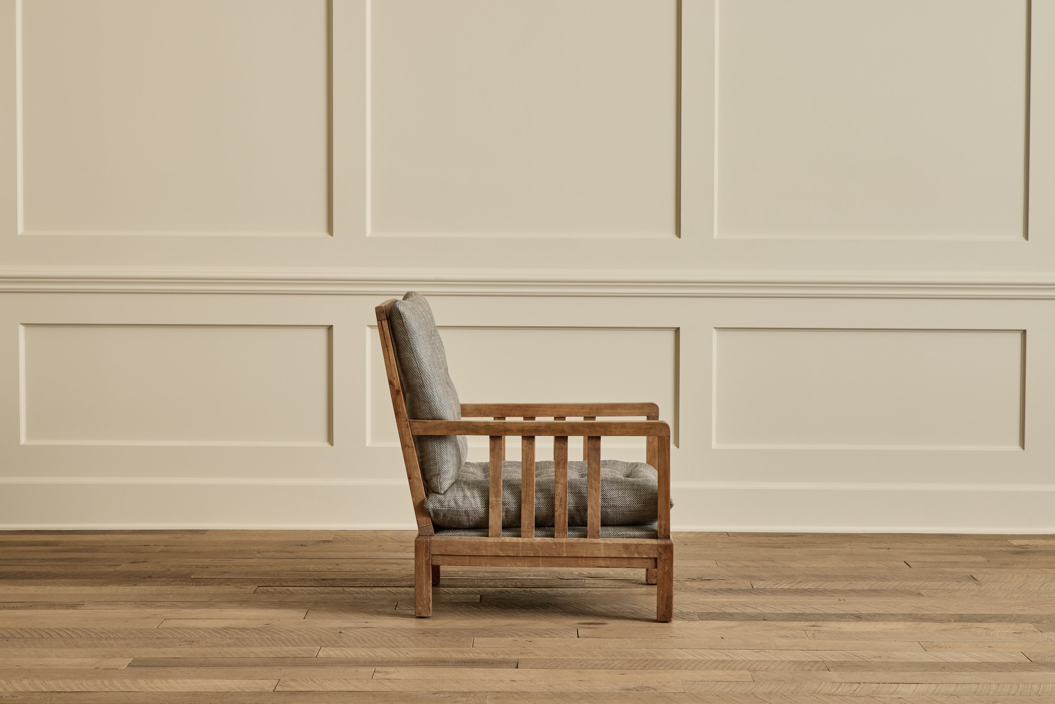 Pair of French Wood Arm Chairs