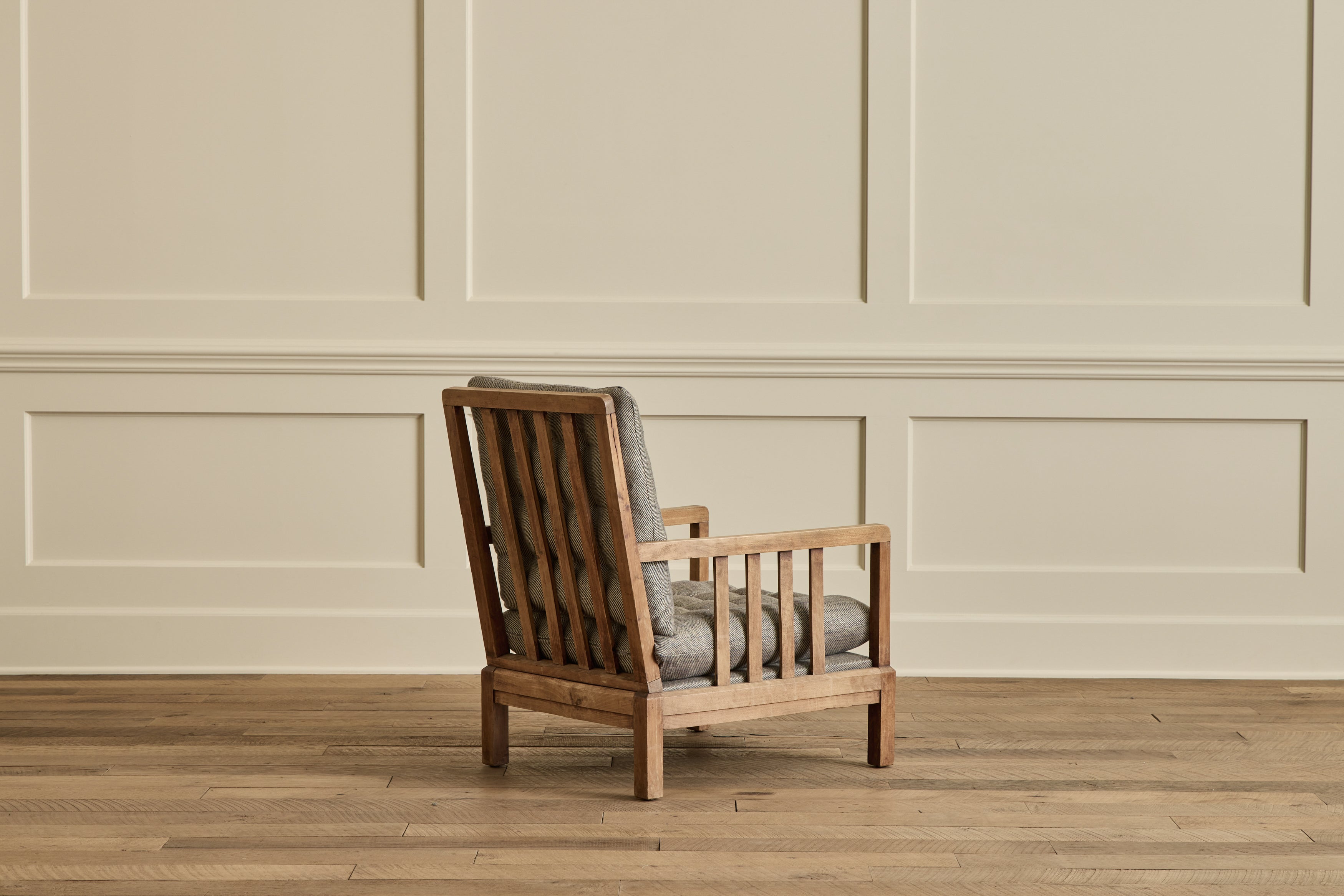 Pair of French Wood Arm Chairs