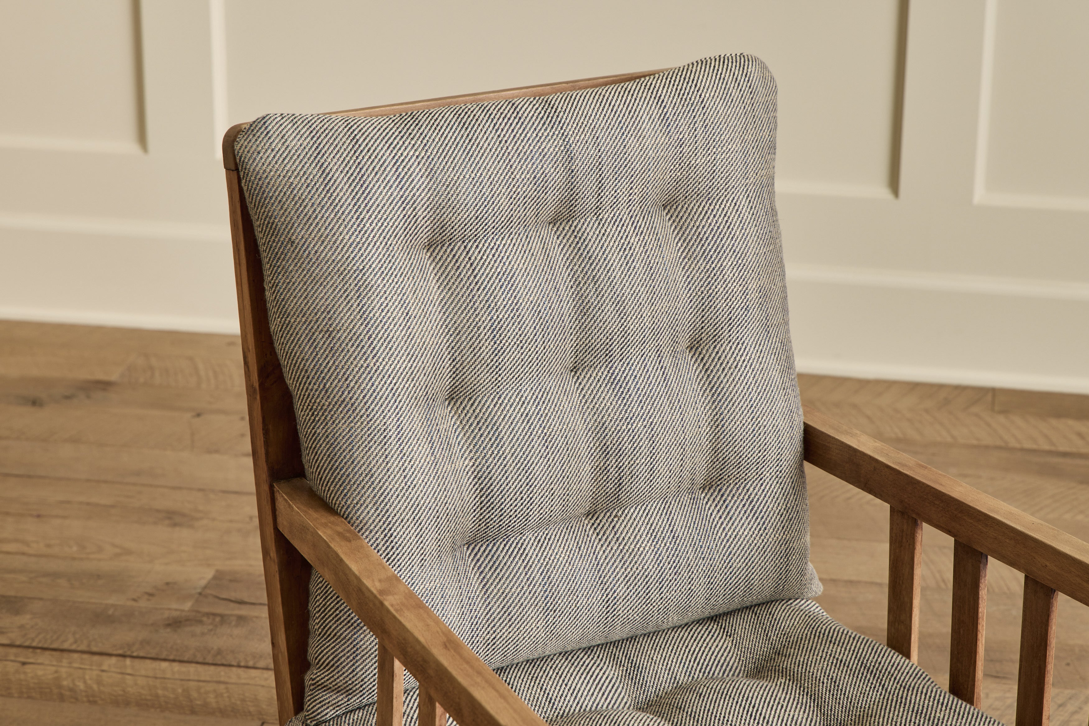 Pair of French Wood Arm Chairs