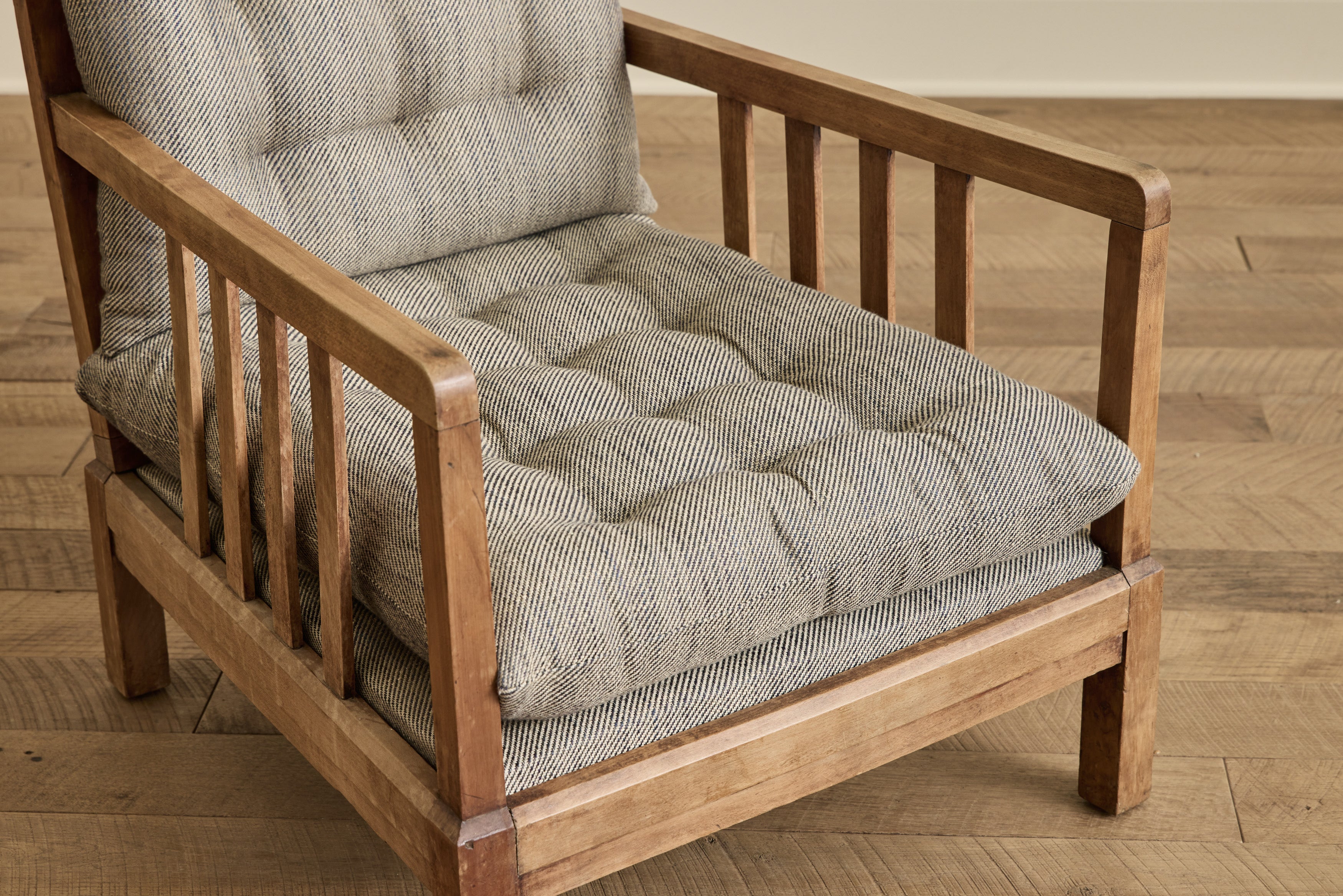 Pair of French Wood Arm Chairs