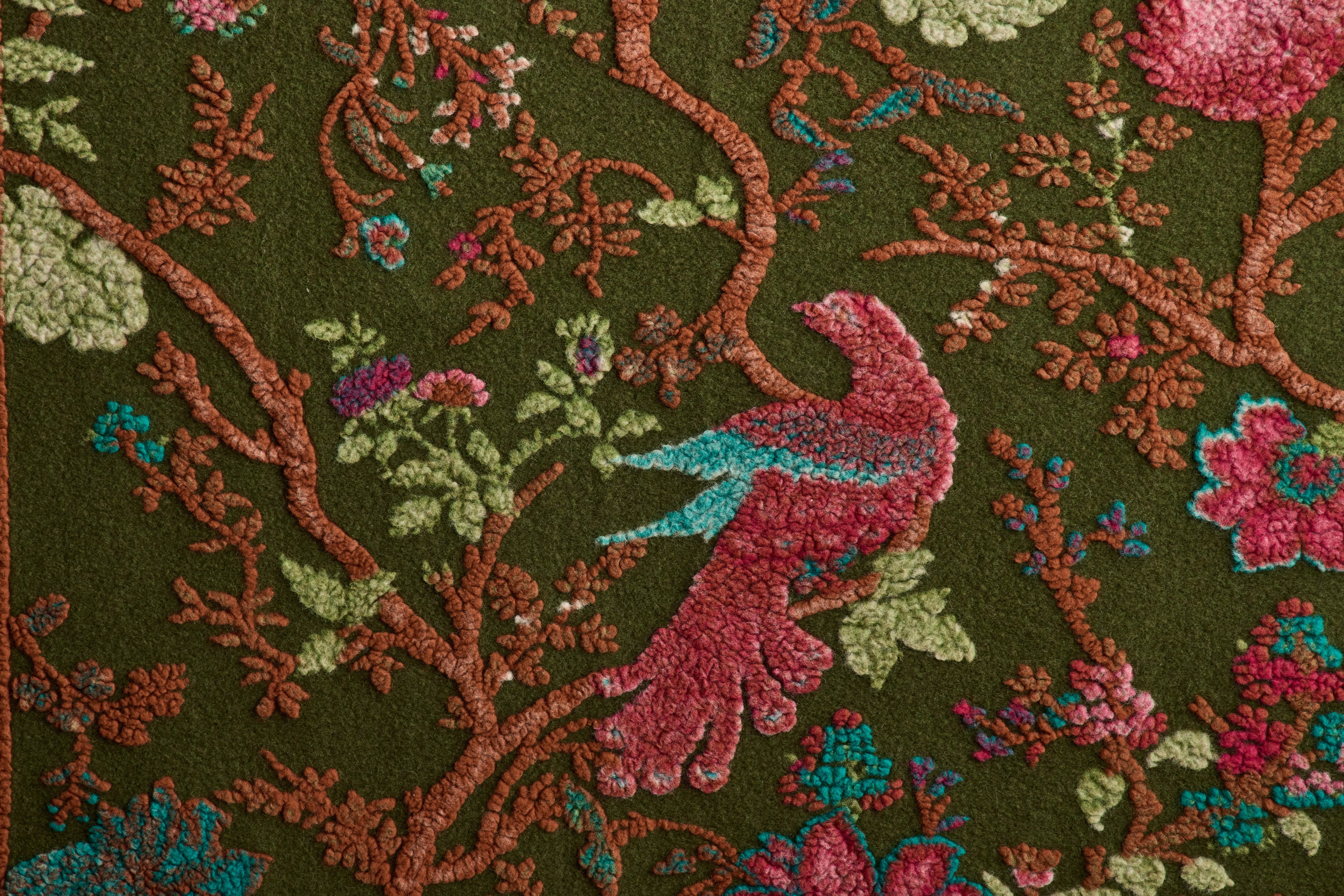 Italian Wool Throw in Olive