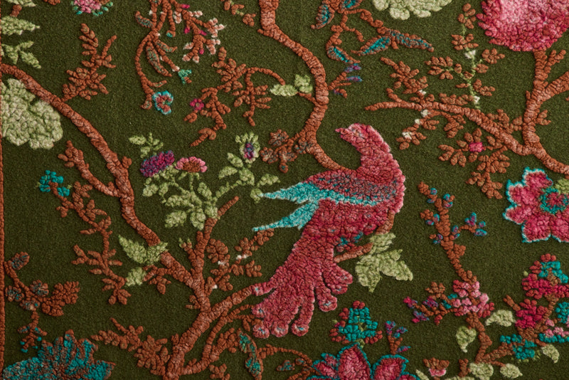 Italian Wool Throw in Olive