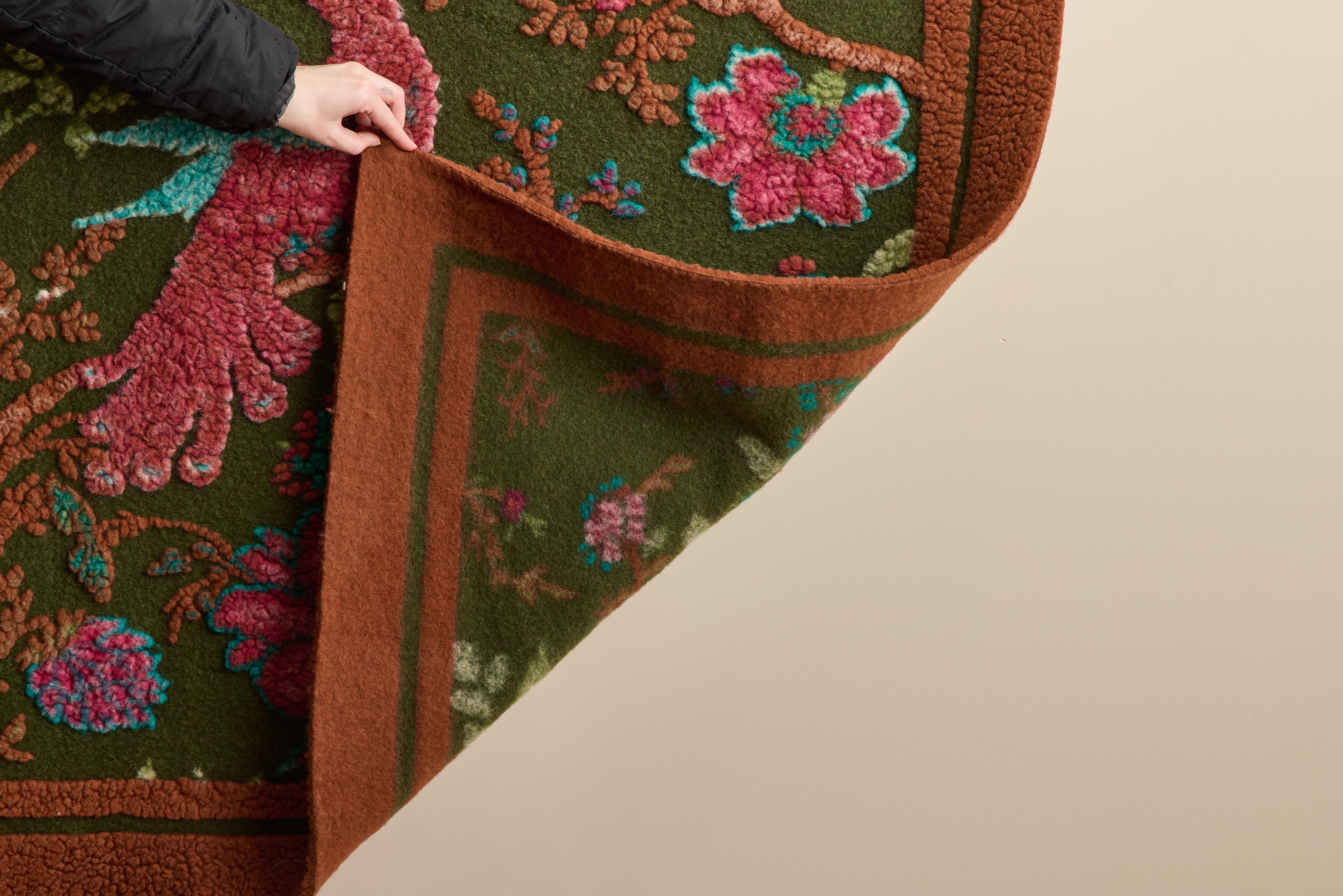 Italian Wool Throw in Olive