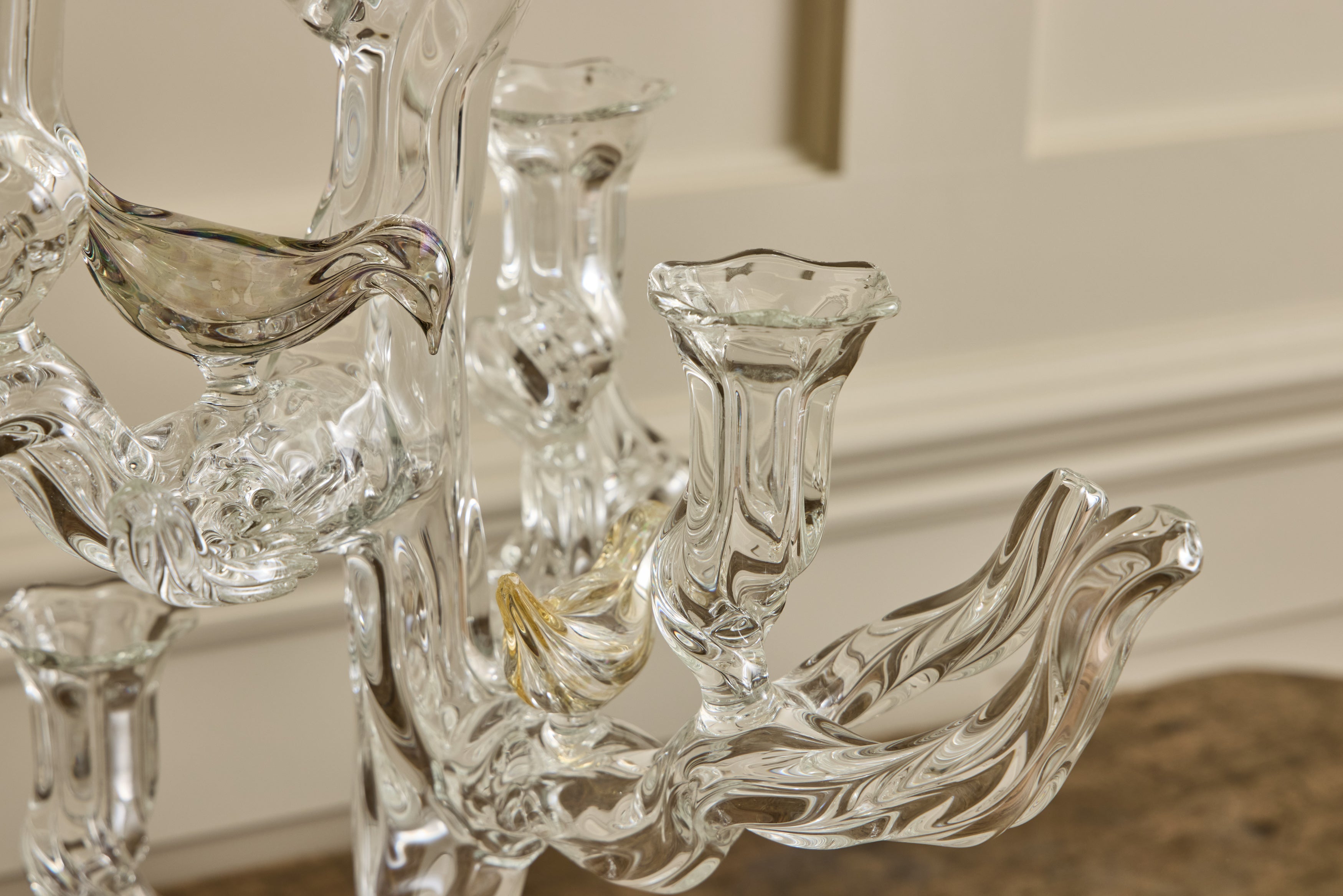 Tree of Life Candelabra with Colored Birds