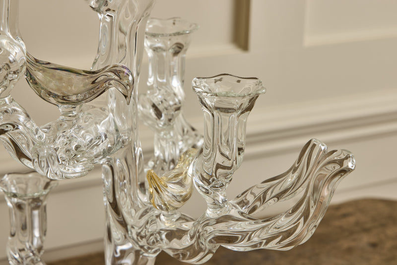 Tree of Life Candelabra with Colored Birds