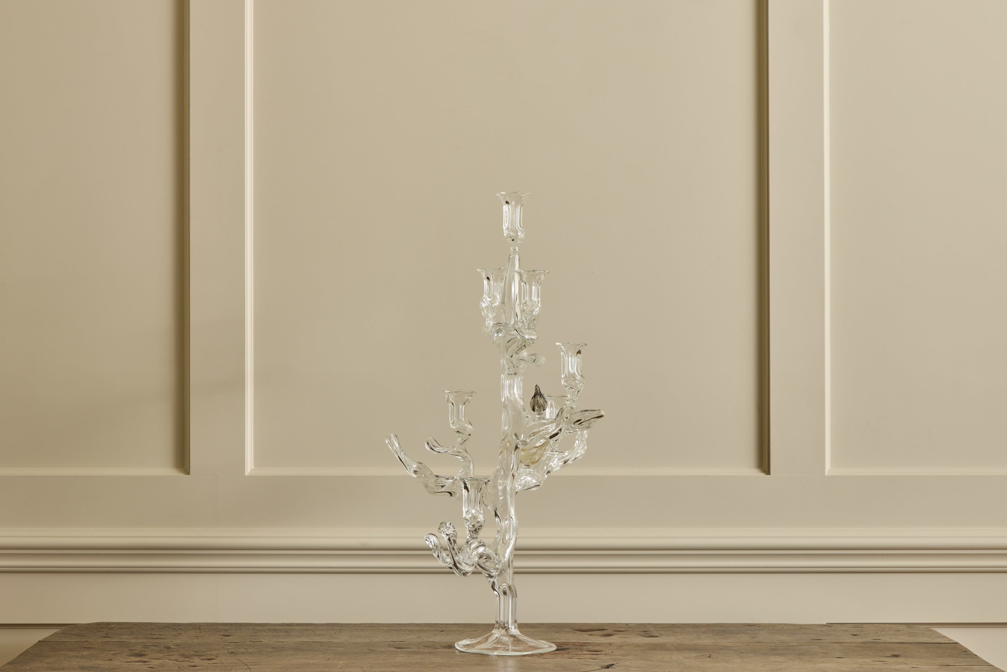 Tree of Life Candelabra with Colored Birds