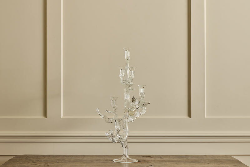 Tree of Life Candelabra with Colored Birds