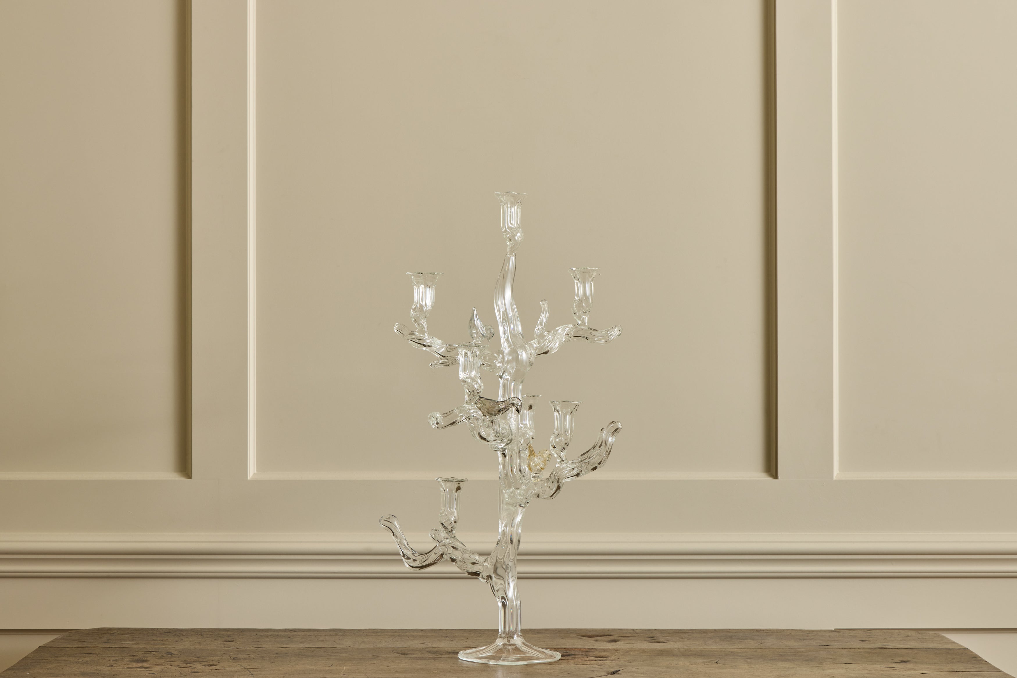 Tree of Life Candelabra with Colored Birds