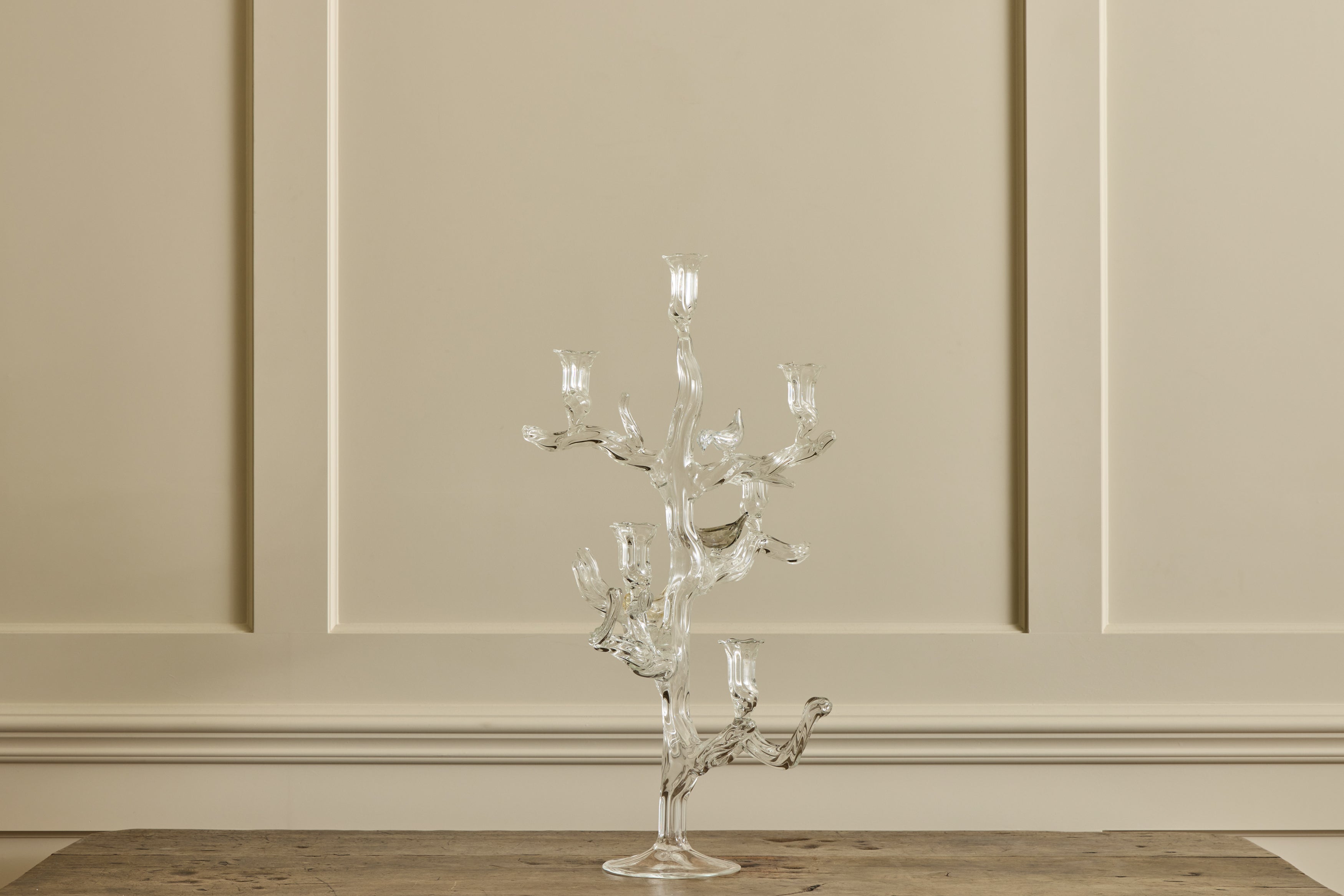 Tree of Life Candelabra with Colored Birds