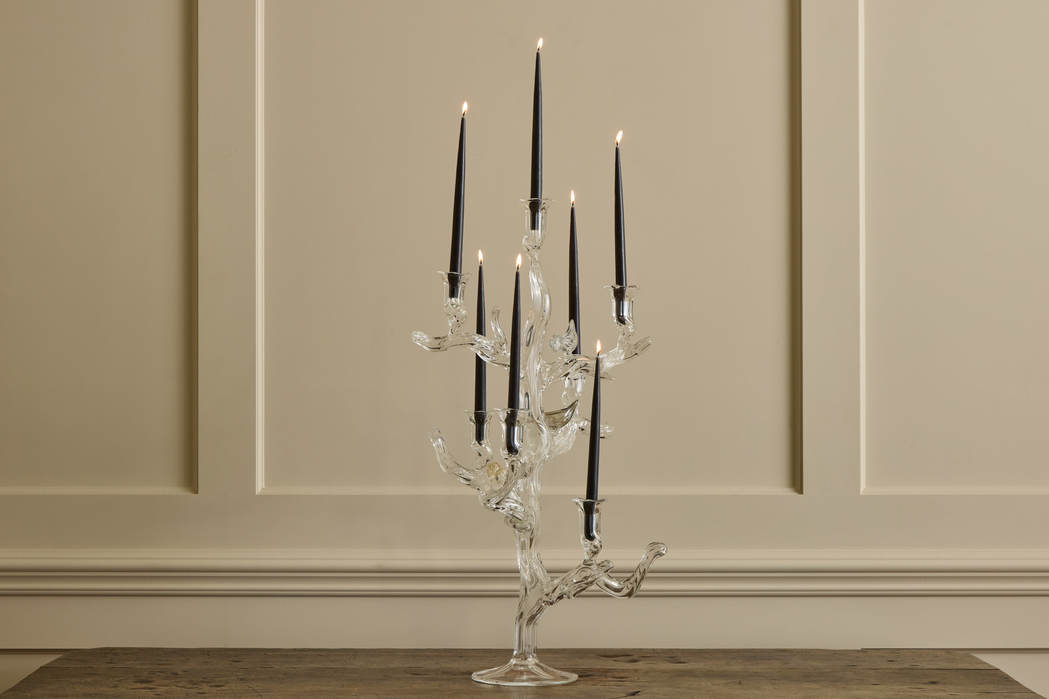 Tree of Life Candelabra with Colored Birds