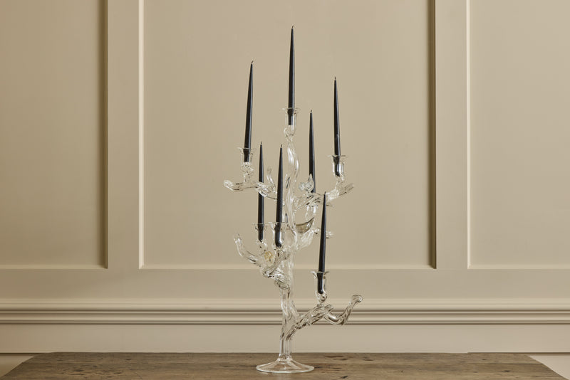 Tree of Life Candelabra with Colored Birds