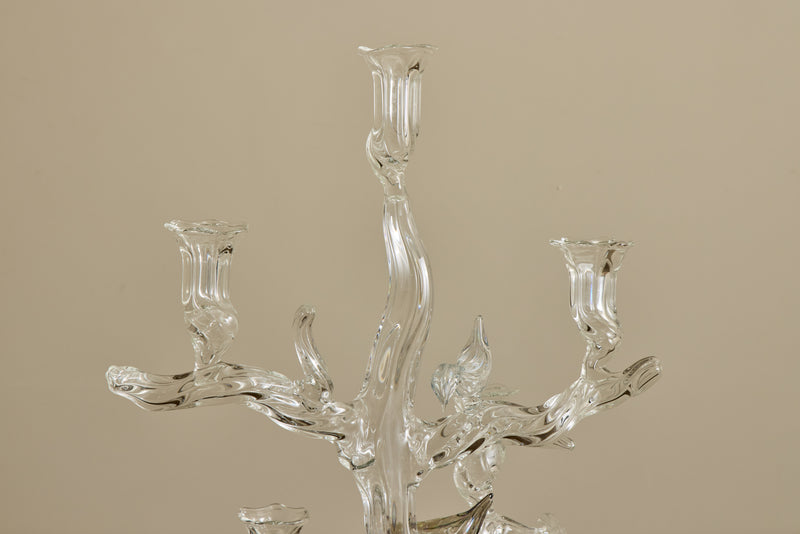 Tree of Life Candelabra with Colored Birds