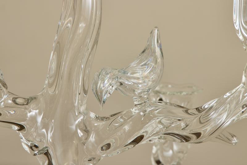 Tree of Life Candelabra with Colored Birds