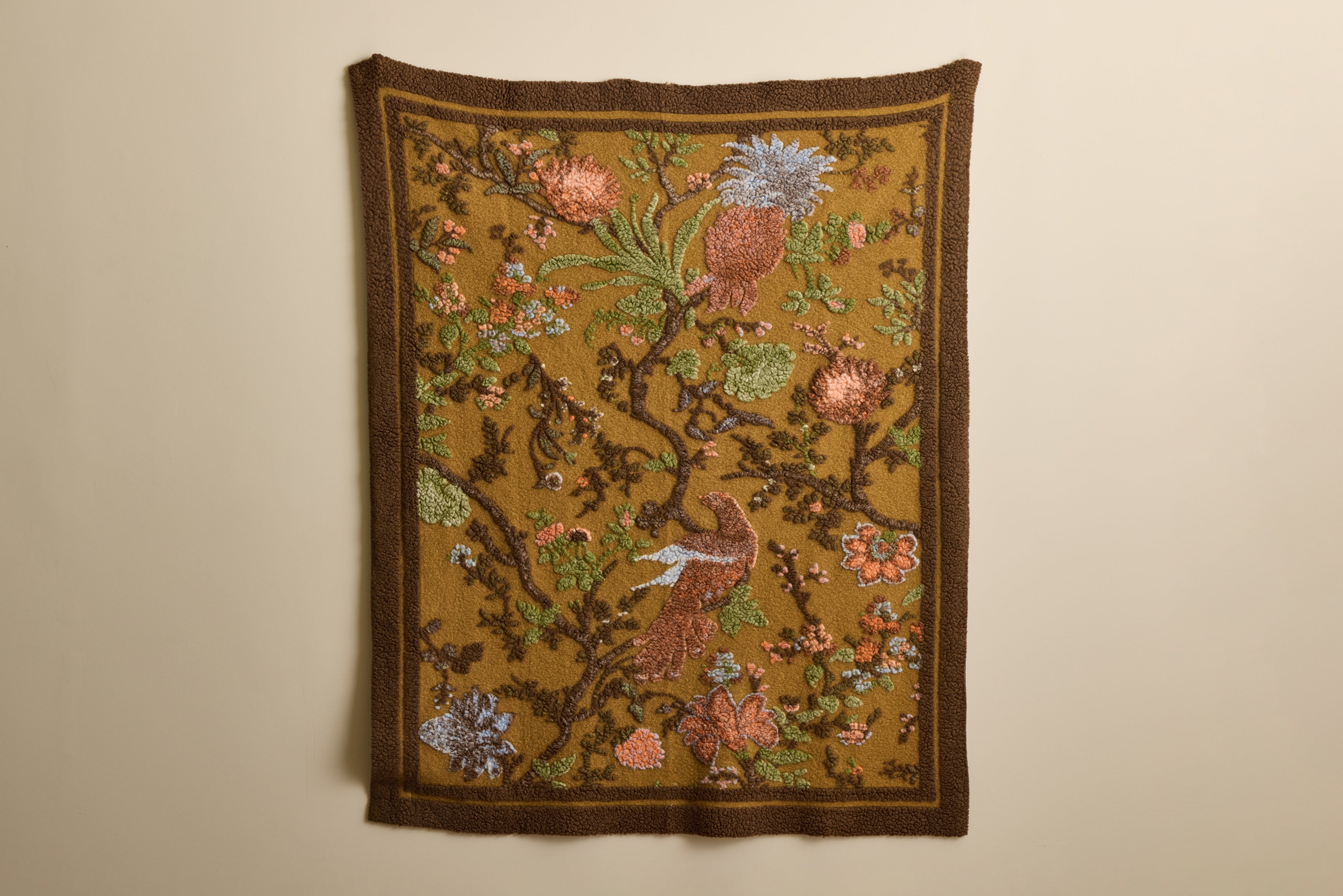 Italian Wool Throw in Mustard