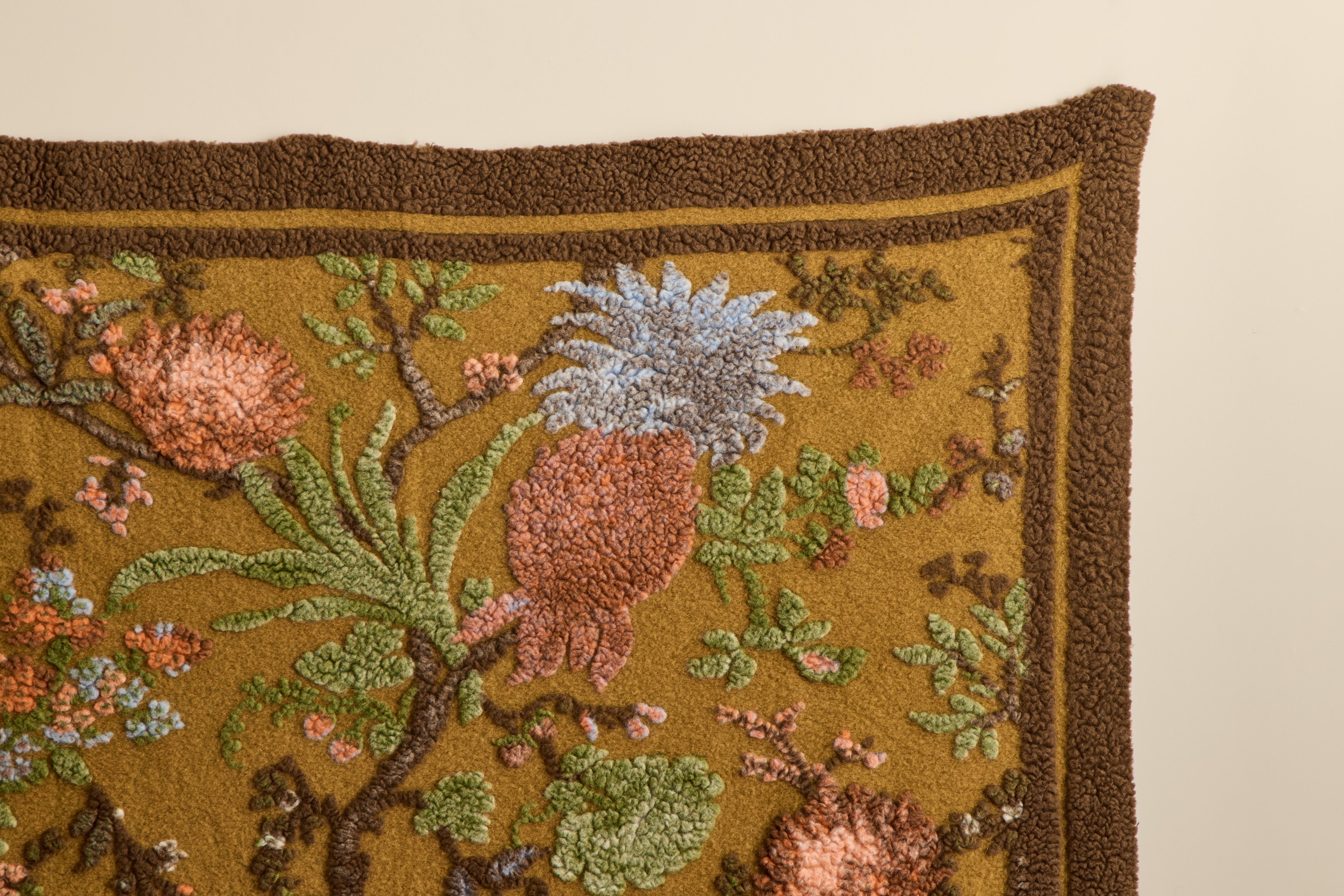 Italian Wool Throw in Mustard