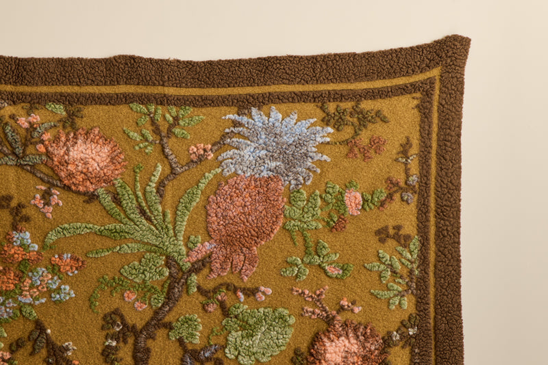 Italian Wool Throw in Mustard