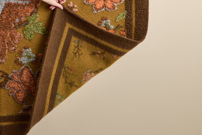 Italian Wool Throw in Mustard