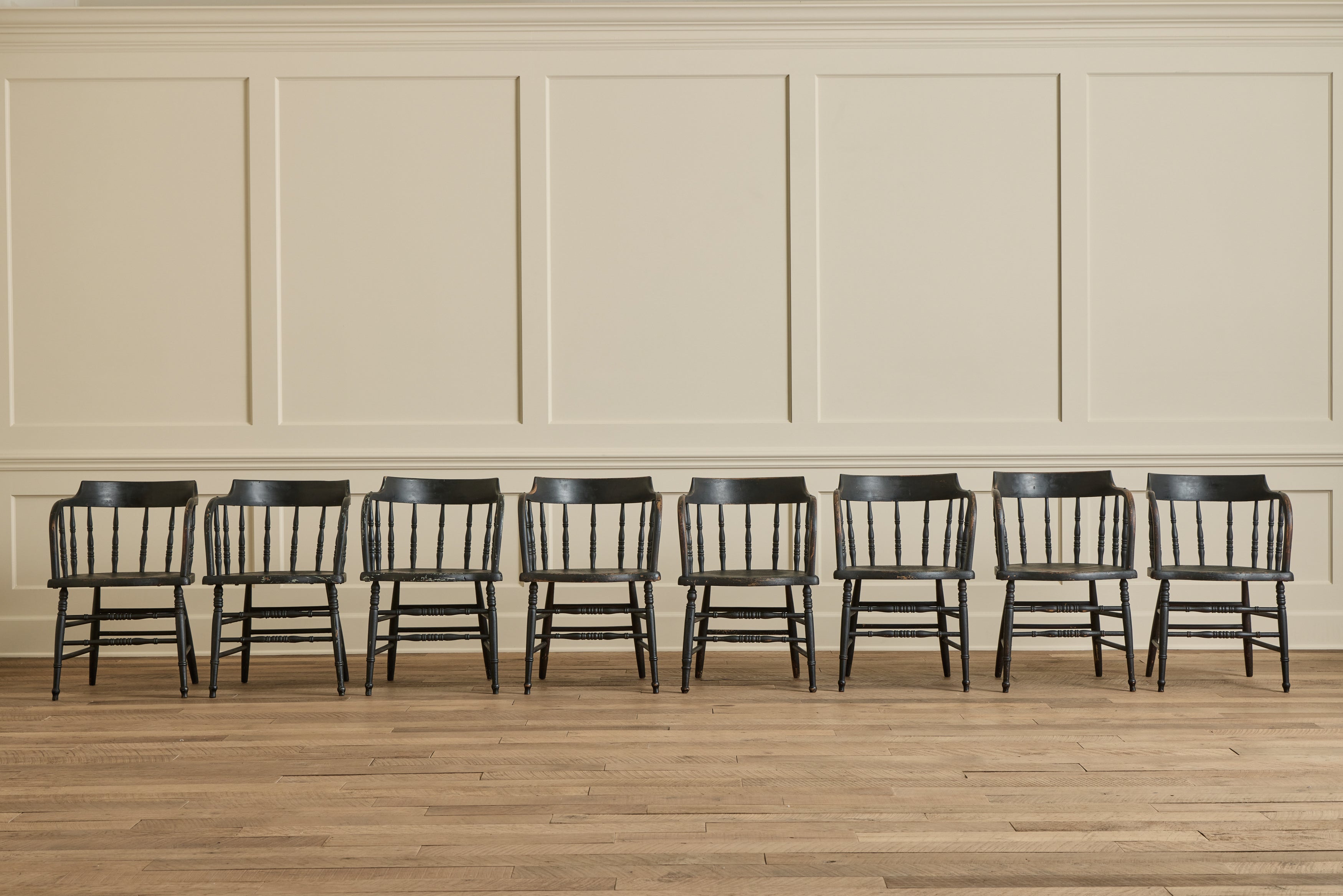 Set of 8 Spindle Back Chairs