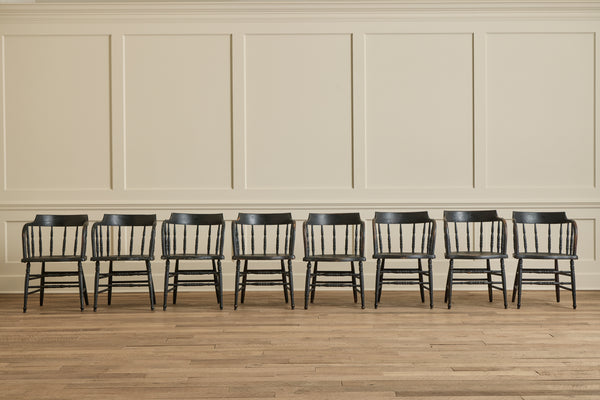 Set of 8 Spindle Back Chairs