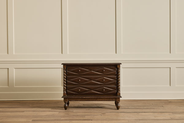 Dark Wood Carved Dresser