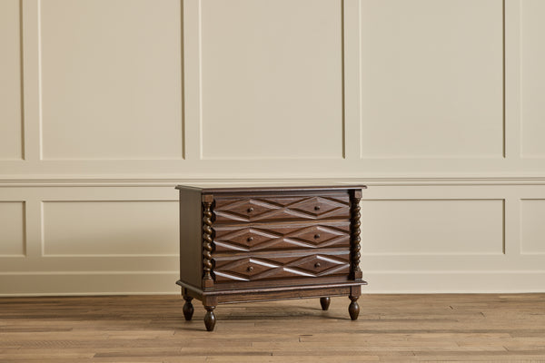 Dark Wood Carved Dresser