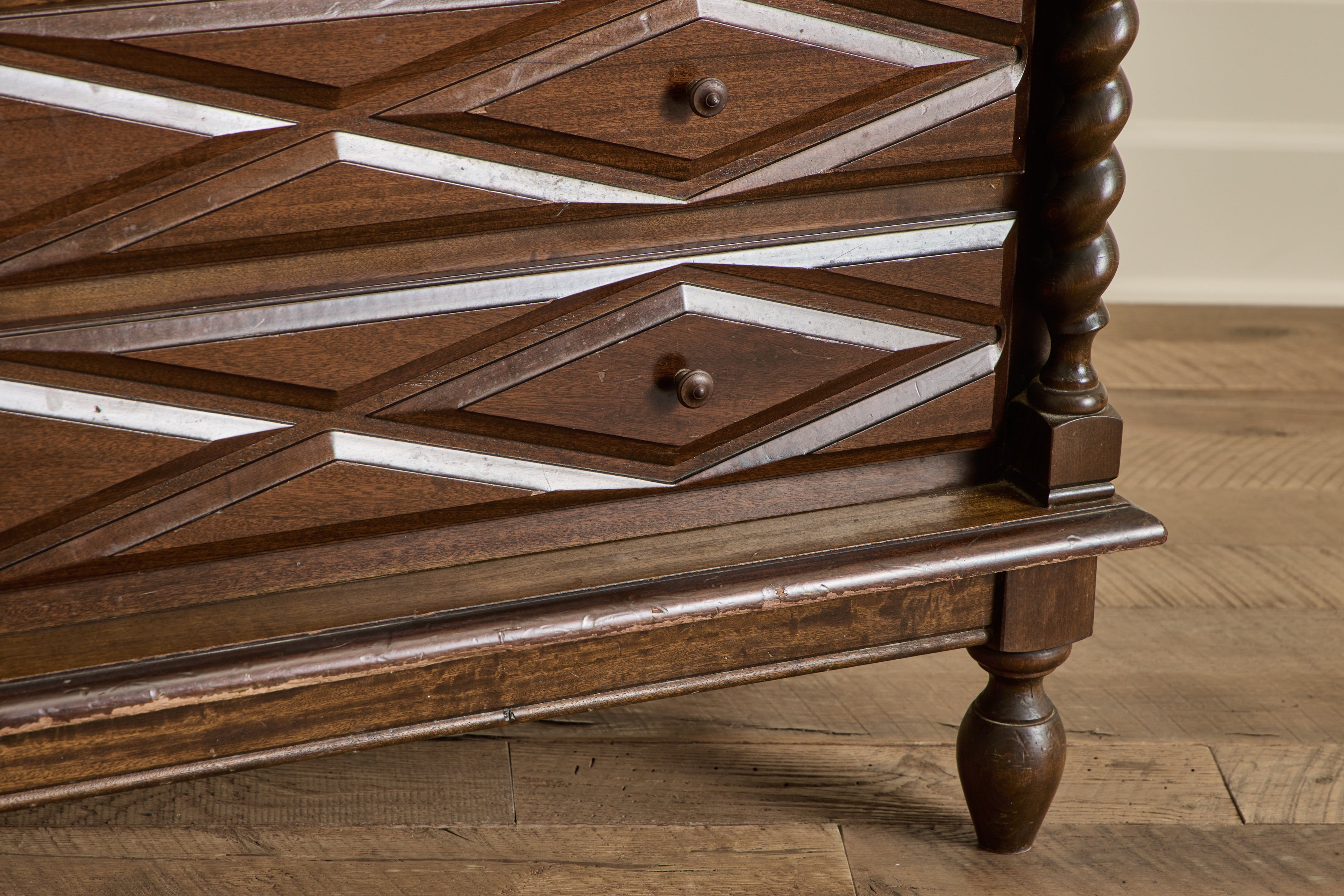 Dark Wood Carved Dresser