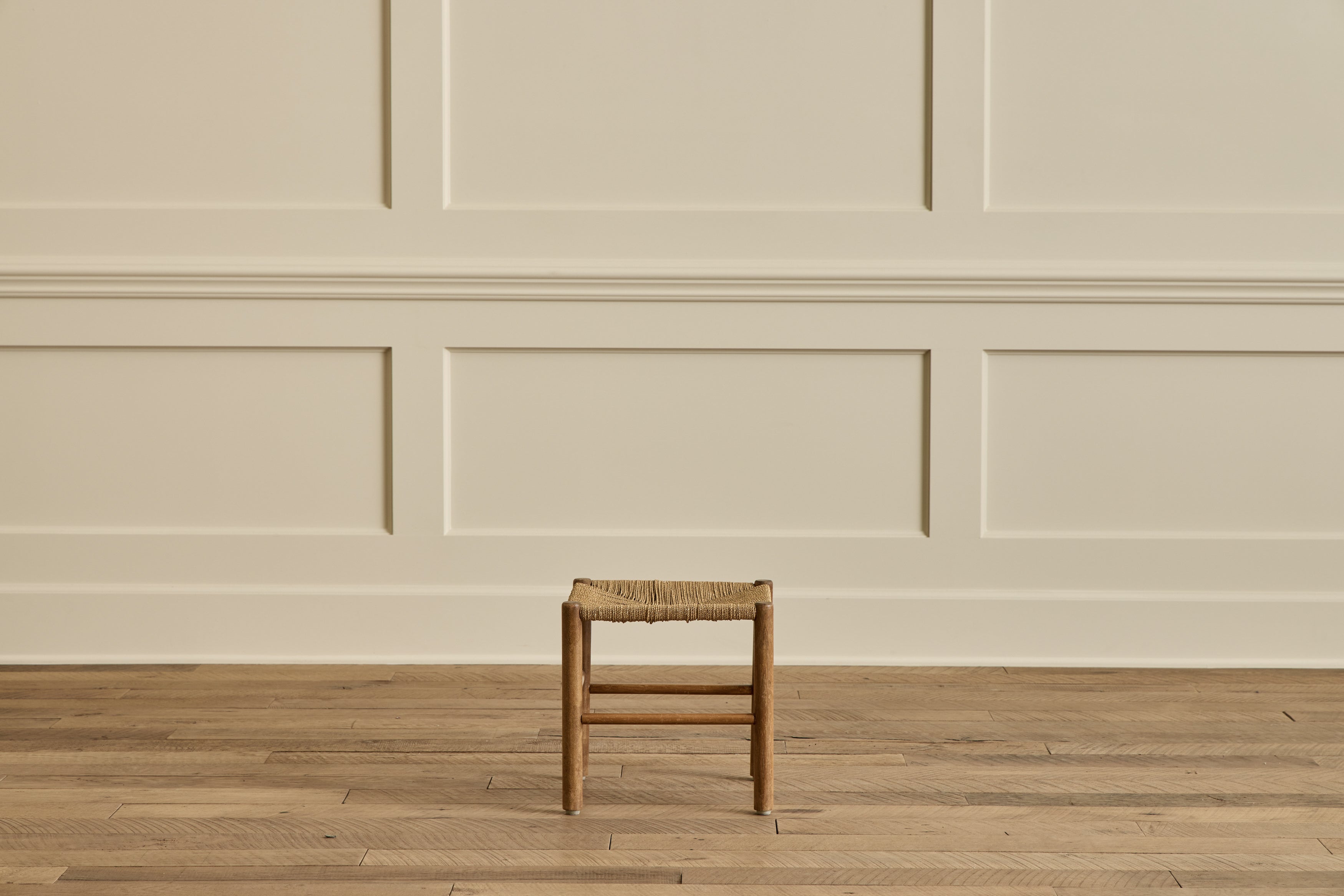 Danish Oak Wood & Rush Stool