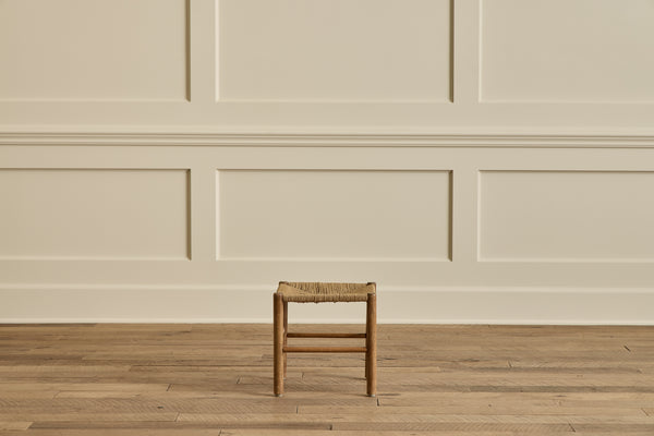 Danish Oak Wood & Rush Stool
