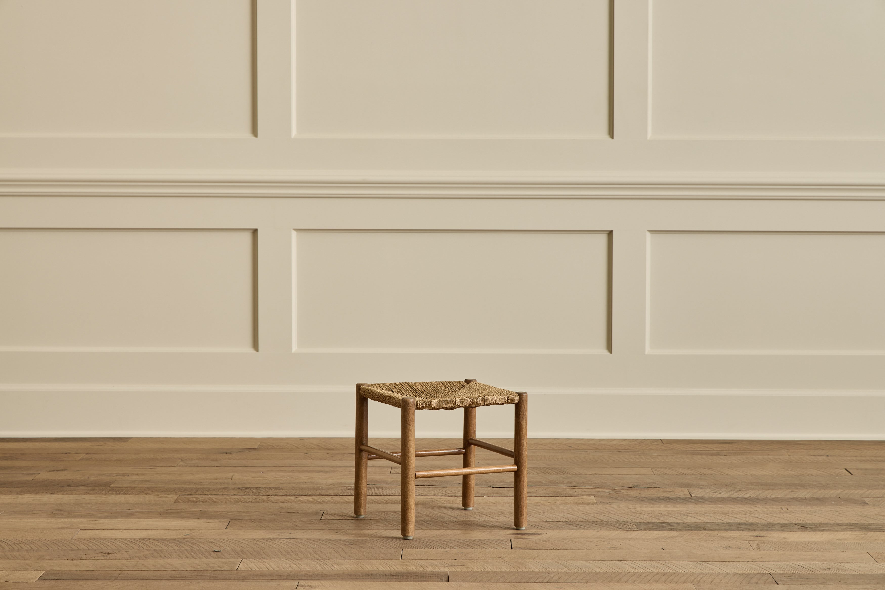 Danish Oak Wood & Rush Stool