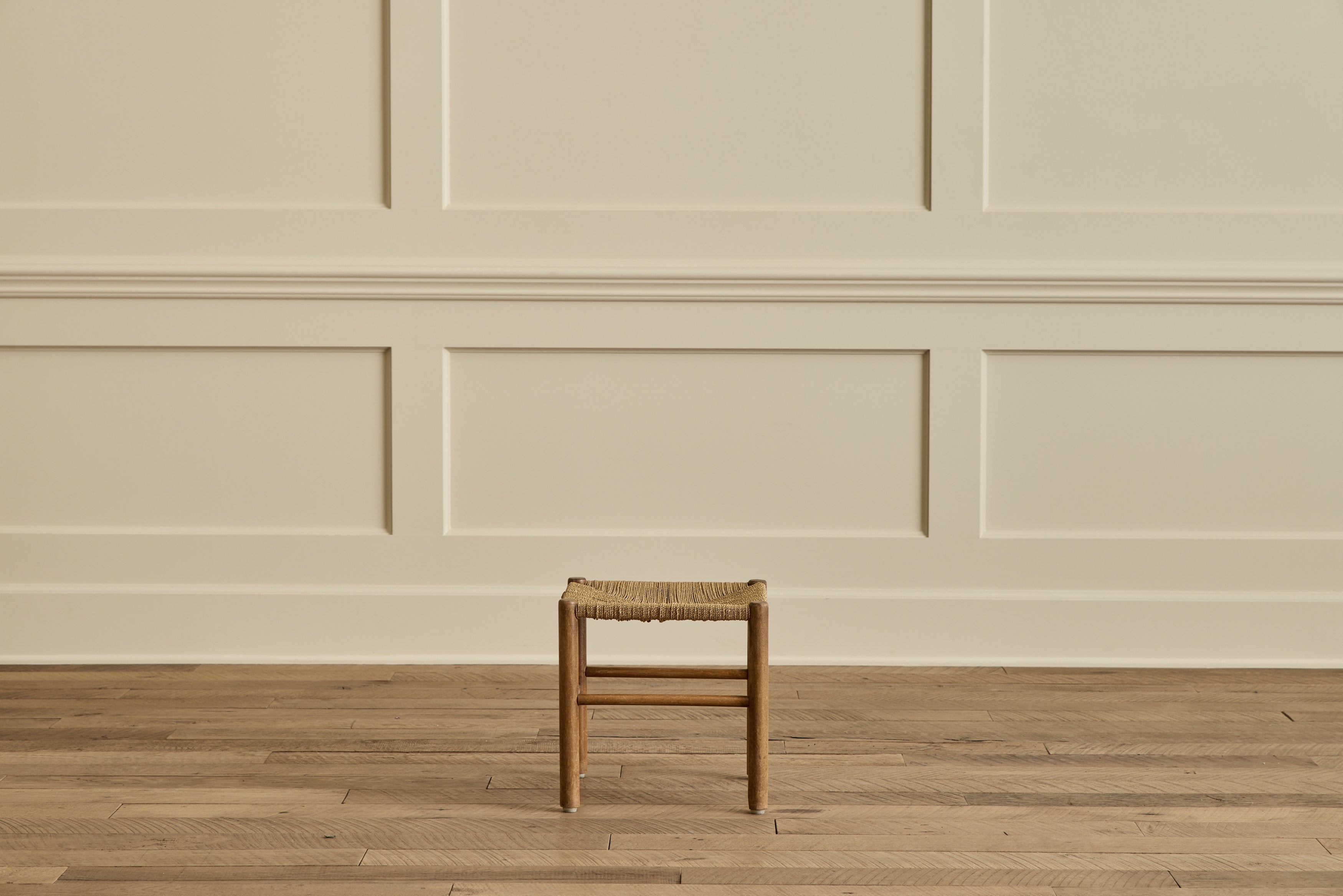 Danish Oak Wood & Rush Stool