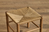 Danish Oak Wood & Rush Stool