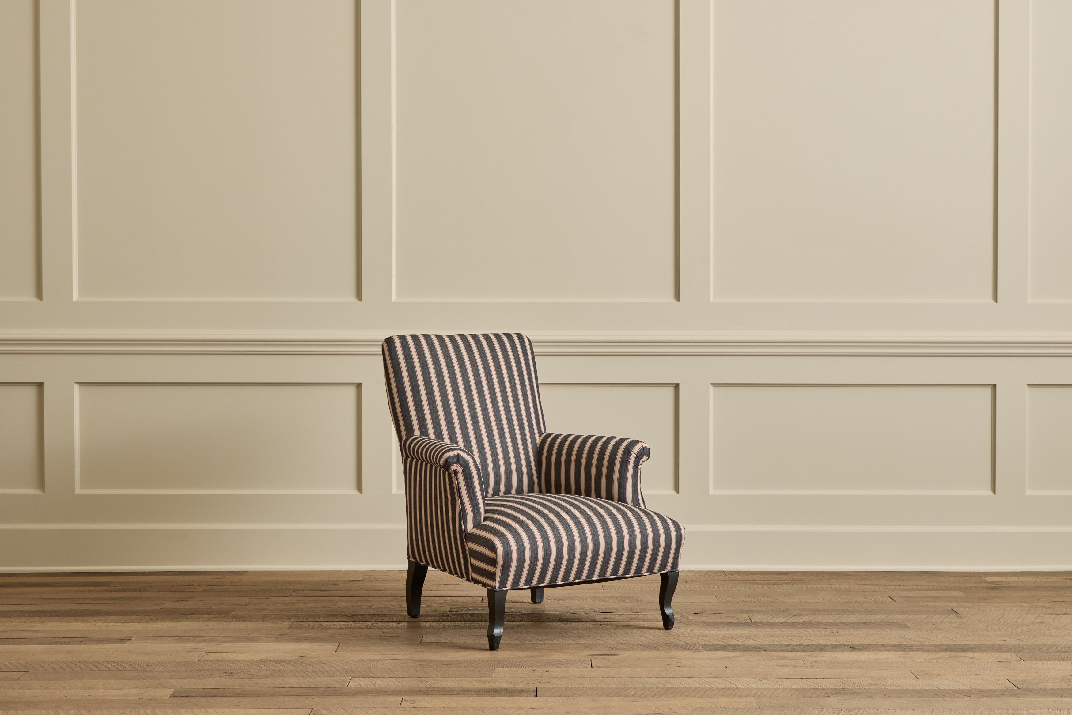 Pair of Napoleon III Striped Chairs