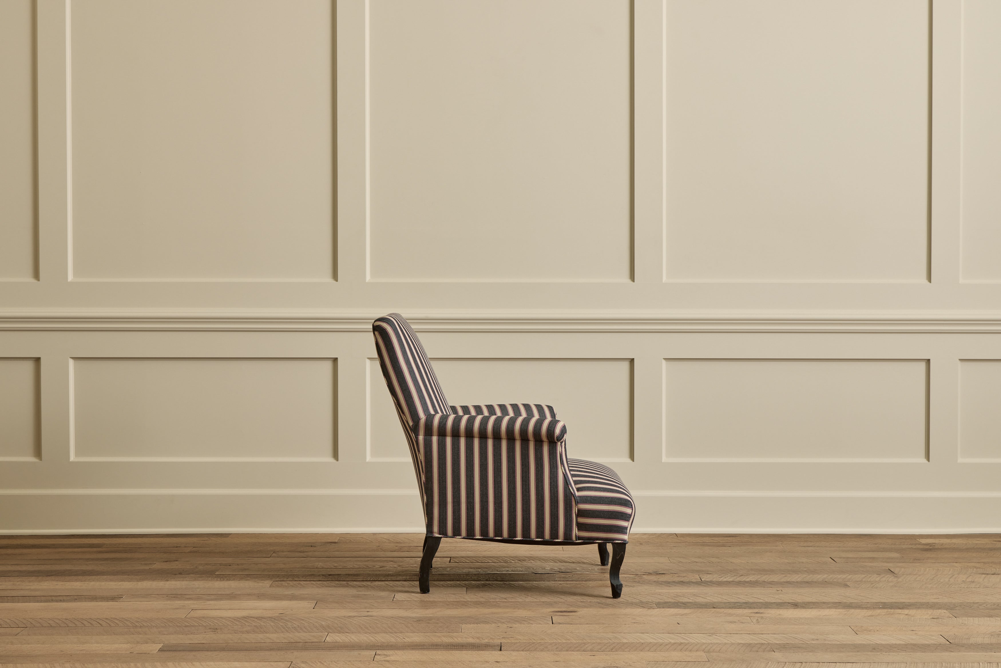 Pair of Napoleon III Striped Chairs