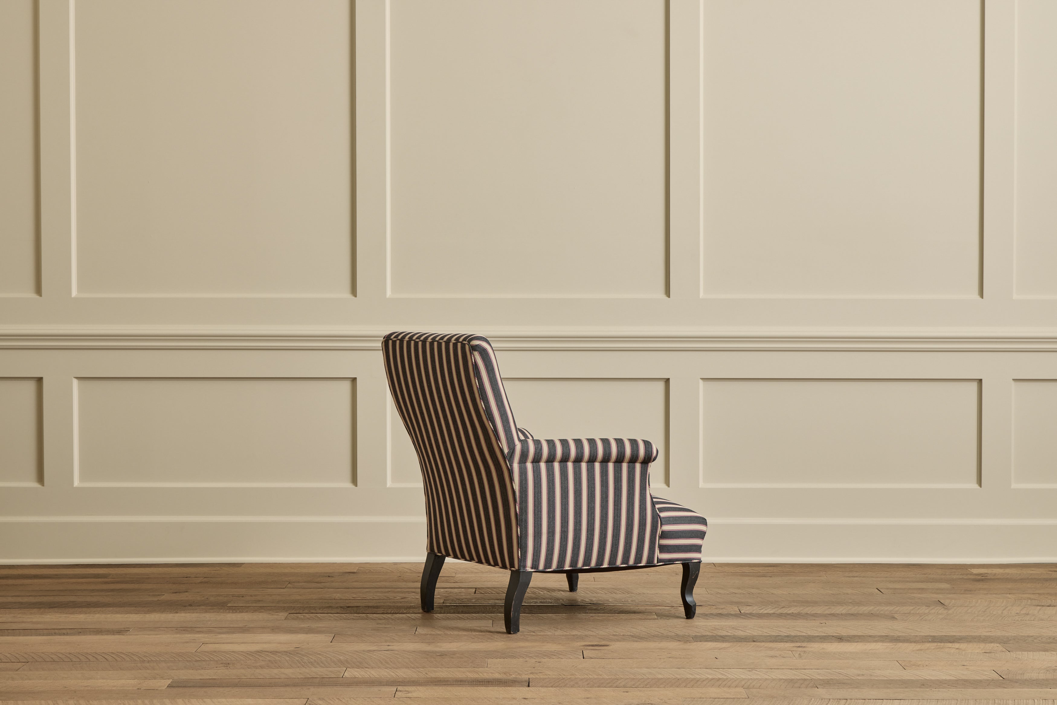 Pair of Napoleon III Striped Chairs