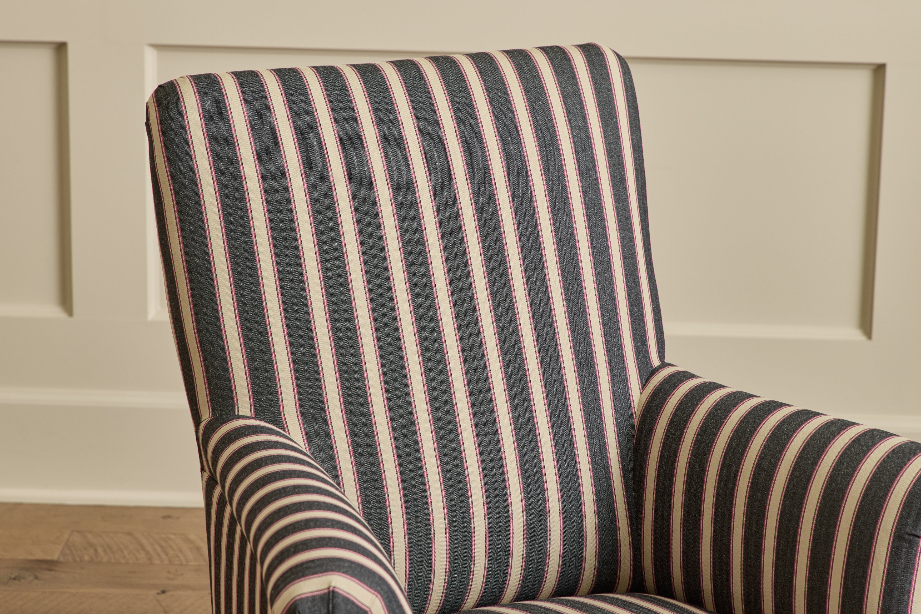 Pair of Napoleon III Striped Chairs