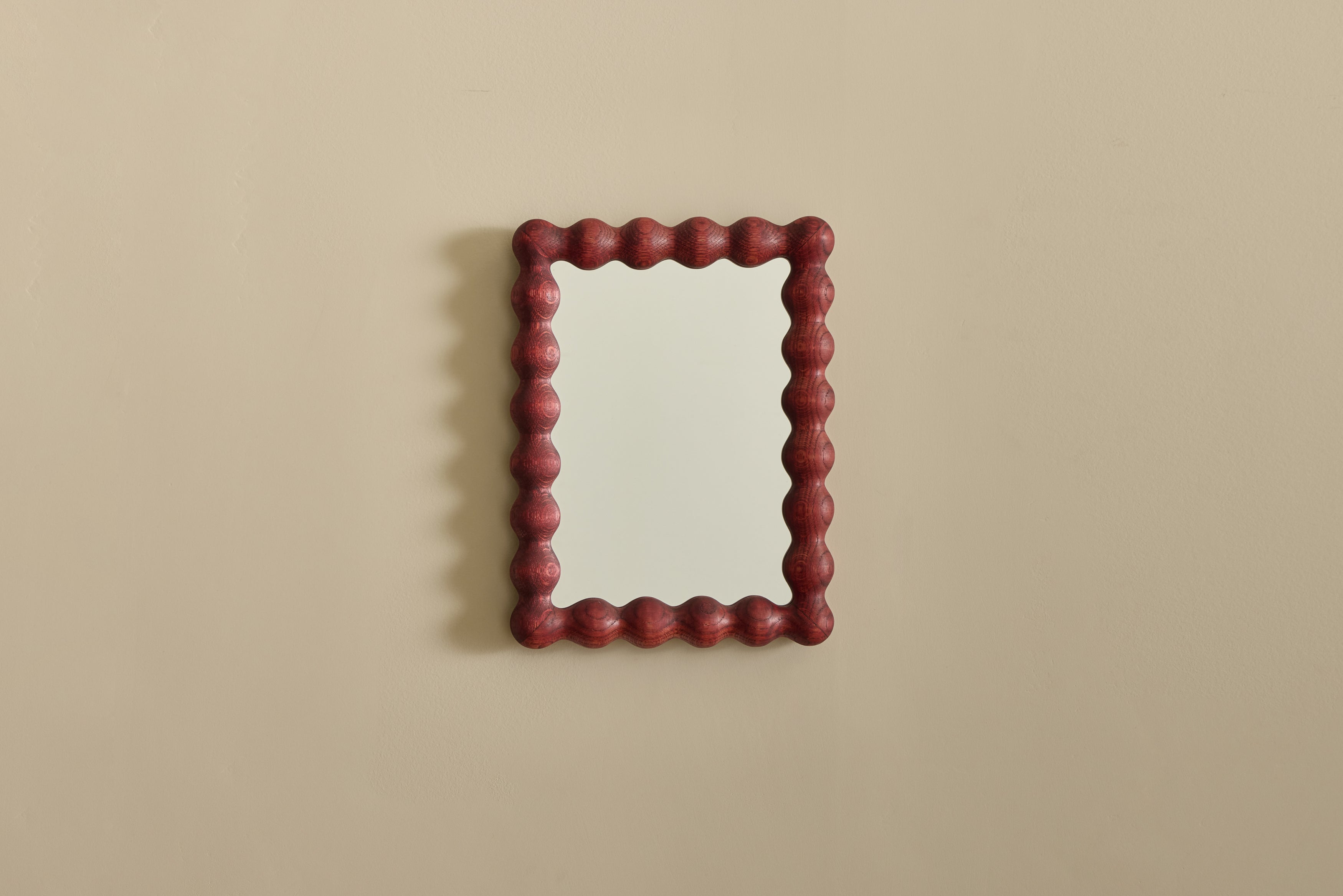 Nickey Kehoe Cloakroom Bobbin Mirror in Red