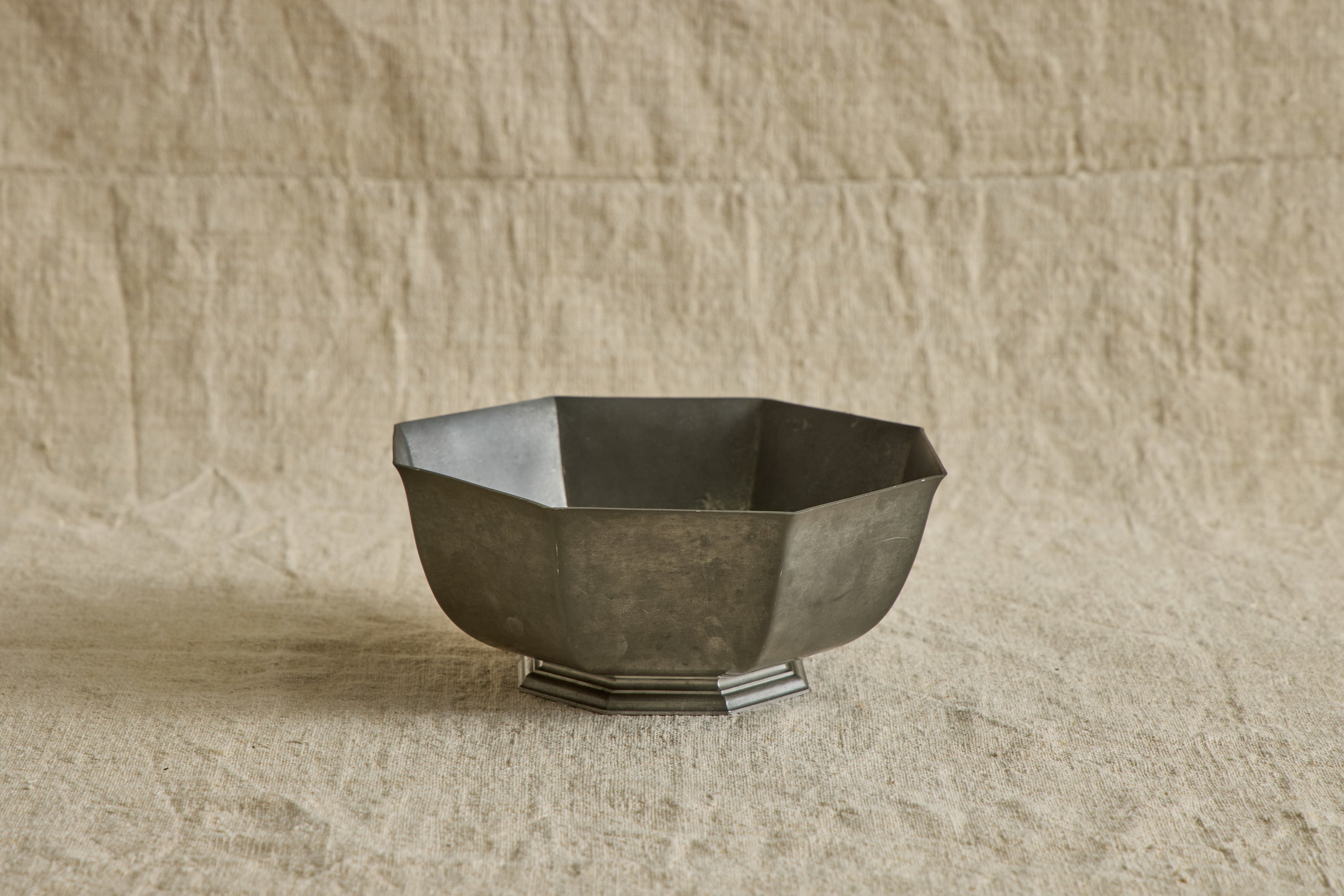 Octagonal Pewter Bowl