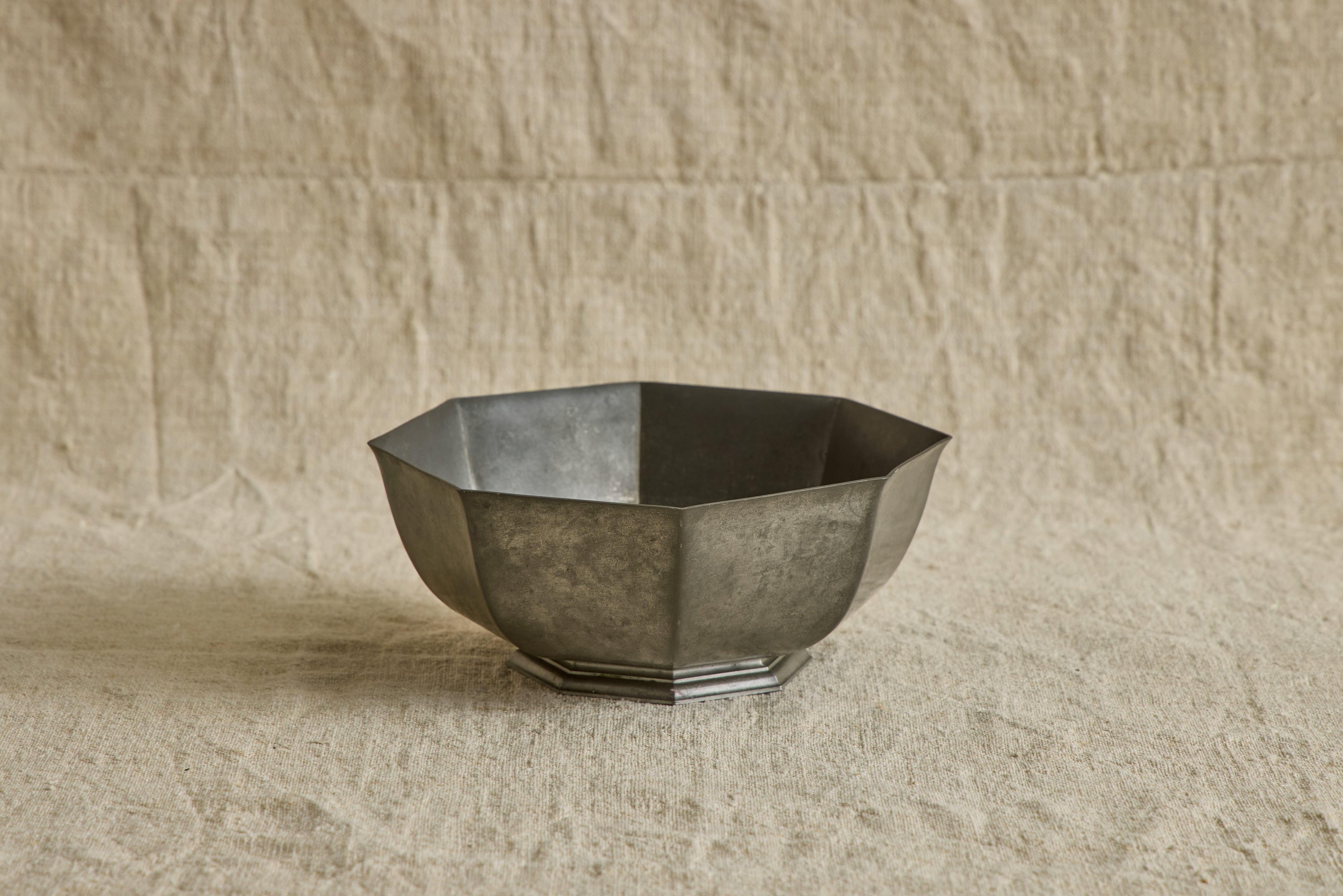 Octagonal Pewter Bowl