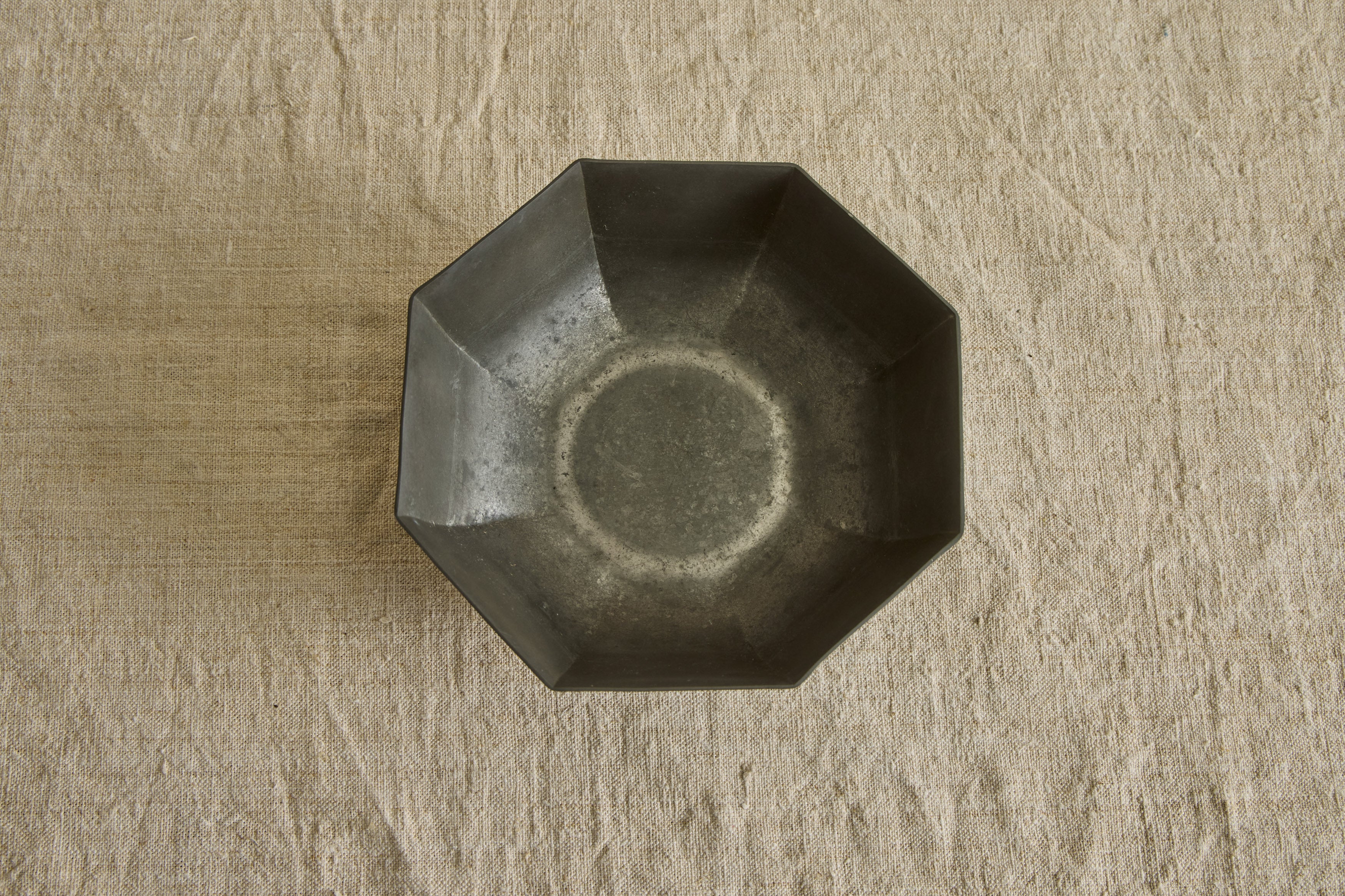 Octagonal Pewter Bowl