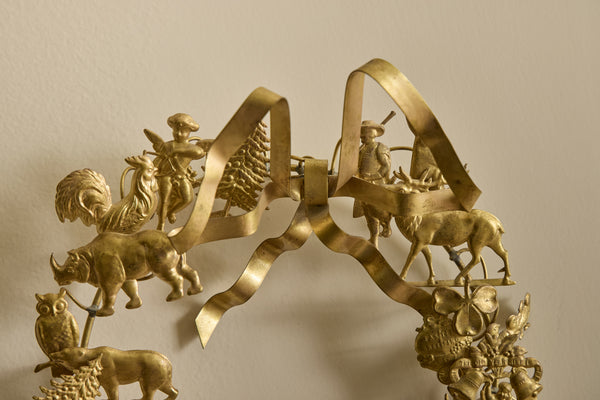 Dresden Brass Wreath 8.5"