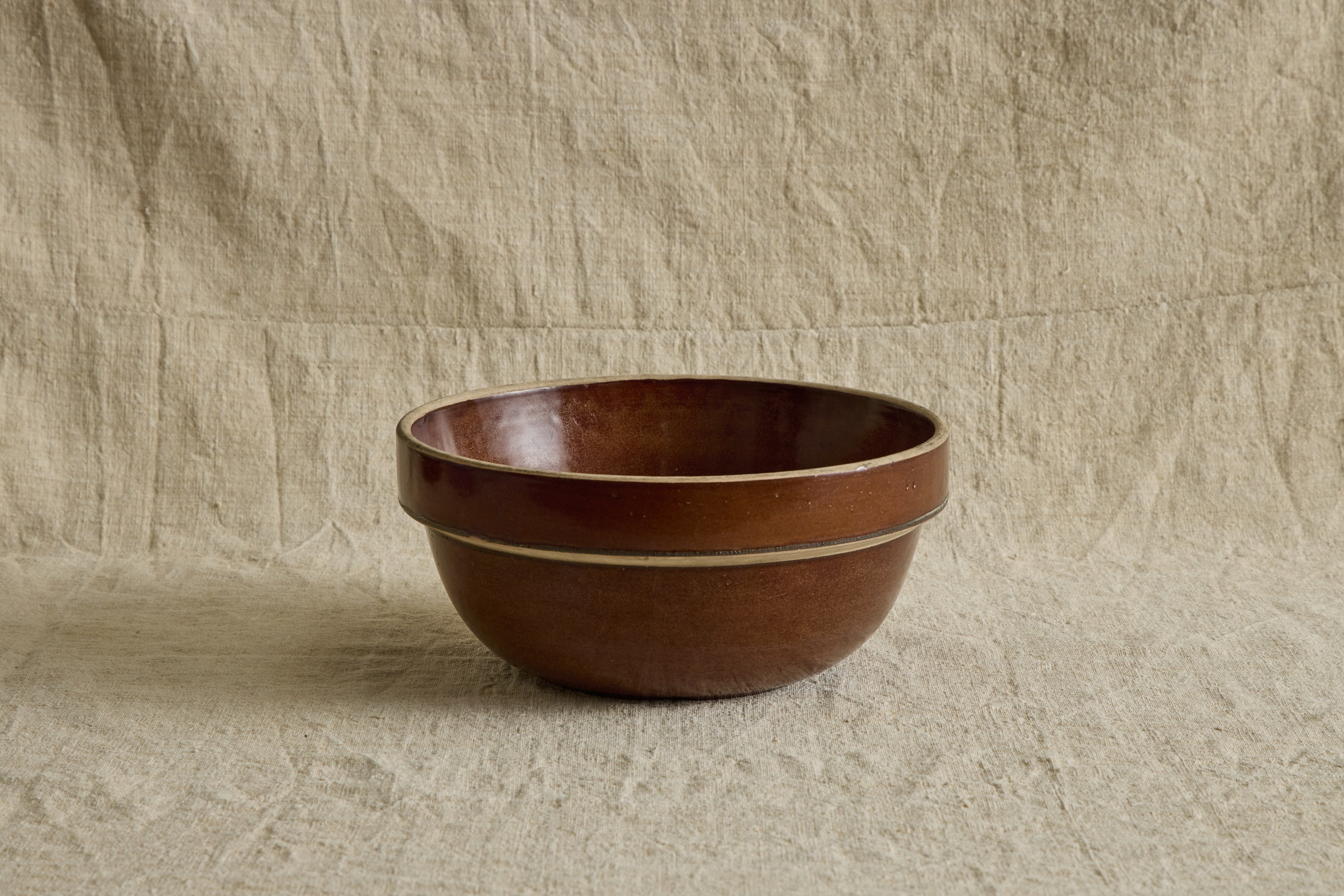 Light Brown Crock Bowl 12"