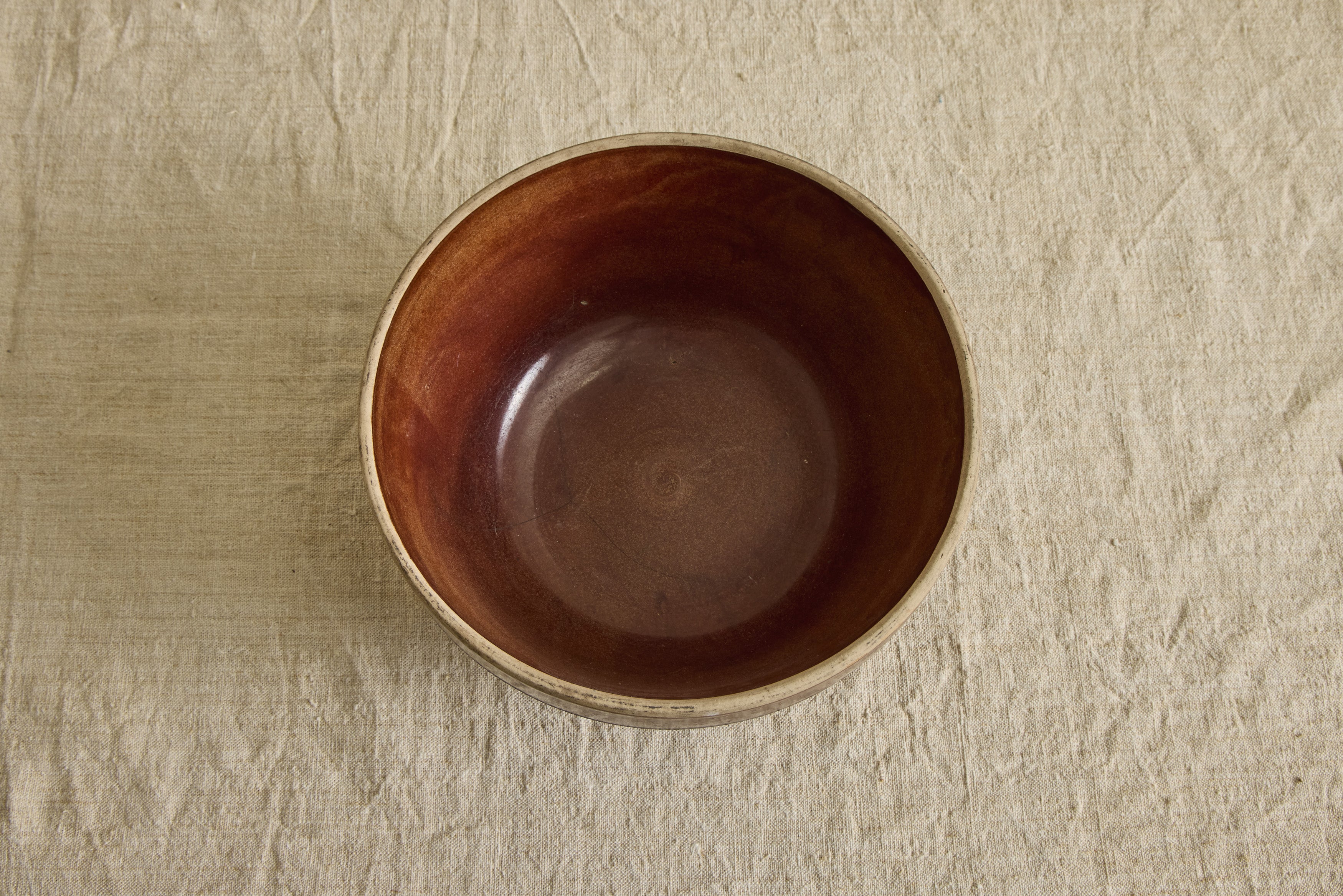 Light Brown Crock Bowl 12"