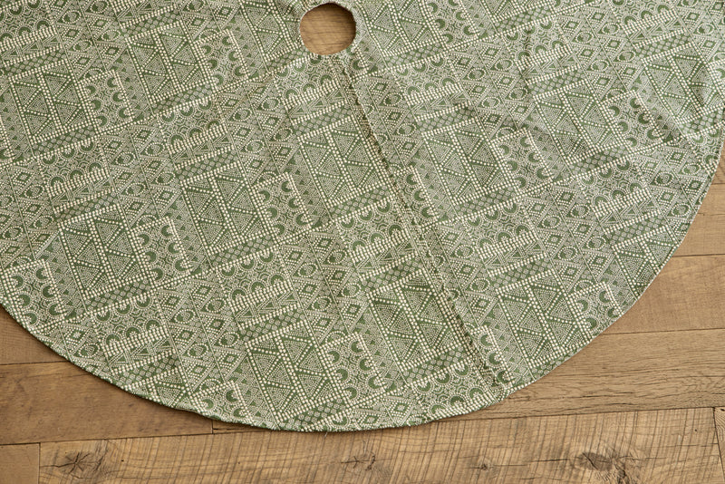 Tree Skirt, Susan Deliss Batik Moss