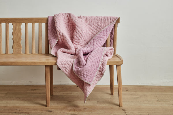 Nickey Kehoe Quilted Throw, Pink Wine