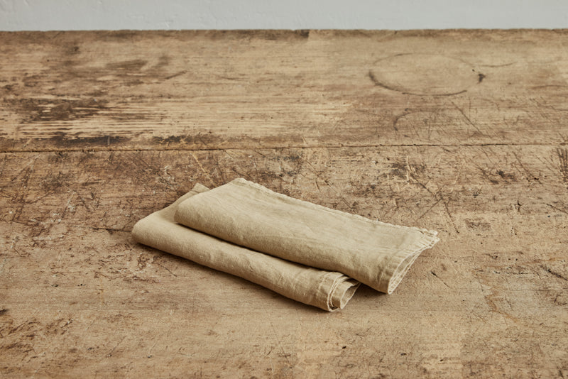 Once Milano Linen Napkins, Hay