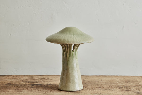 Atelier MVM, Ceramic Mushroom Lamp in Celadon