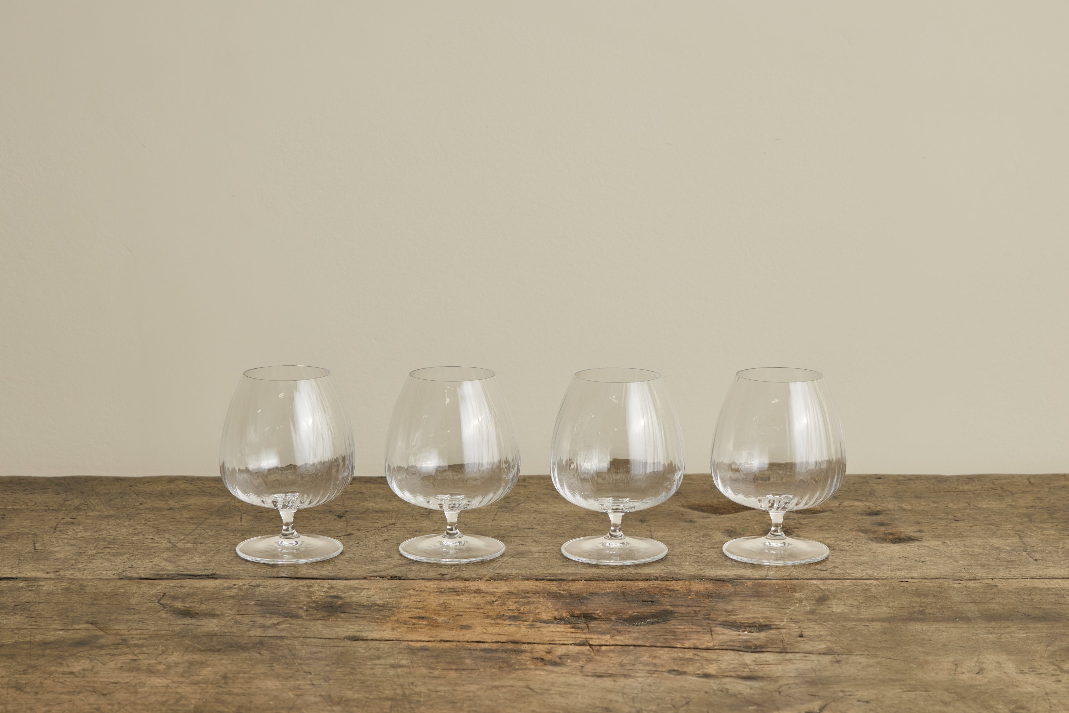 Italian Crystal Glass Cognac Glasses, Set of 4